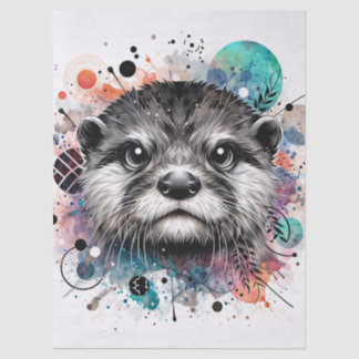 Otter Face Multicolor Tissue Paper