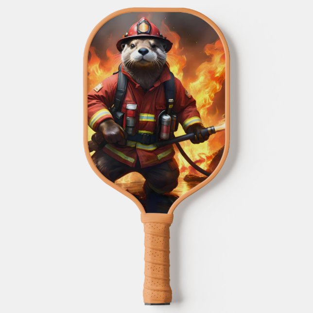 Otter Fireman Backburing, Pickleball Paddle (Front)