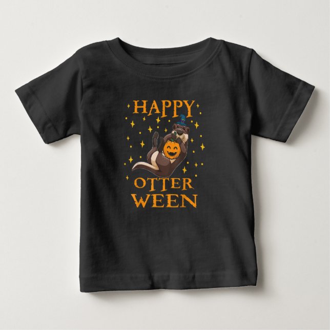 Otter Gift | Happy Otter Cute Sea Otter Halloween Baby T-Shirt (Front)