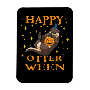 Otter Gift Happy Otter Cute Sea Otter Halloween Magnet