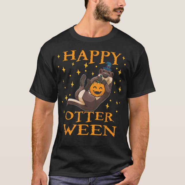 Otter Gift | Happy Otter Cute Sea Otter Halloween T-Shirt (Front)