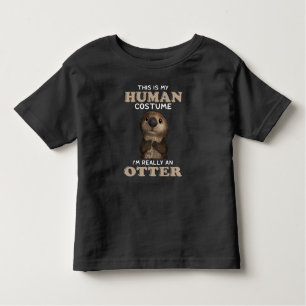 Otter Gift My Human Costume I'm Really An Otter Toddler T-Shirt