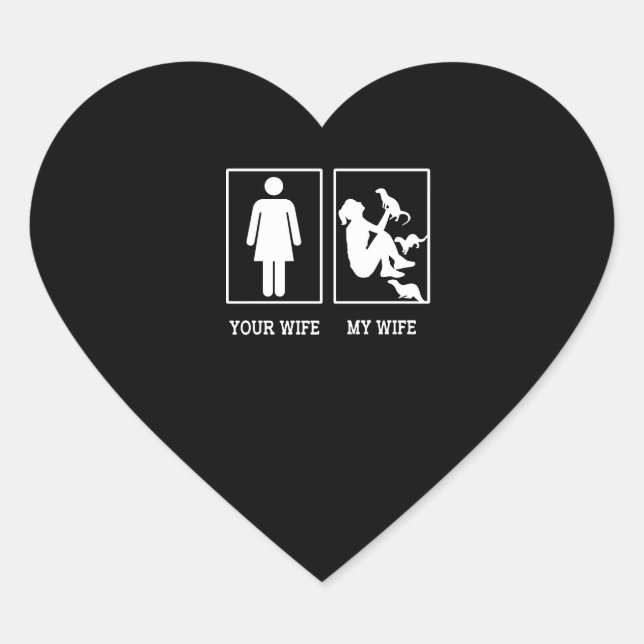 Otter Gift | My Wife Love Otter Heart Sticker (Front)