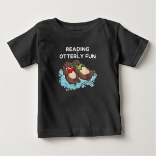 Otter Gift   Sea Otter Book Reading Gift Bookworm Baby T-Shirt