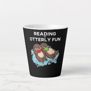 Otter Gift Sea Otter Book Reading Gift Bookworm Latte Mug