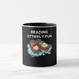 Otter Gift   Sea Otter Book Reading Gift Bookworm Mug
