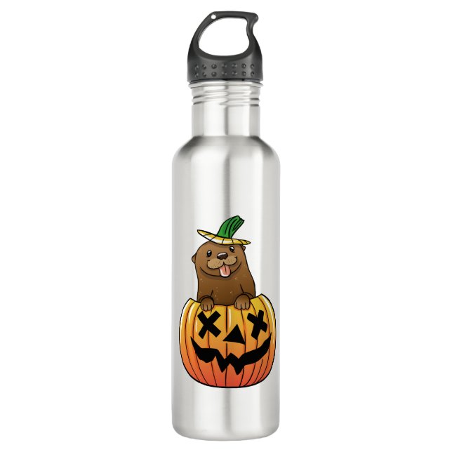Otter Halloween  710 Ml Water Bottle (Front)