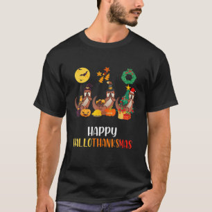Otter Halloween Pup Christmas Happy Hallothanksmas T-Shirt