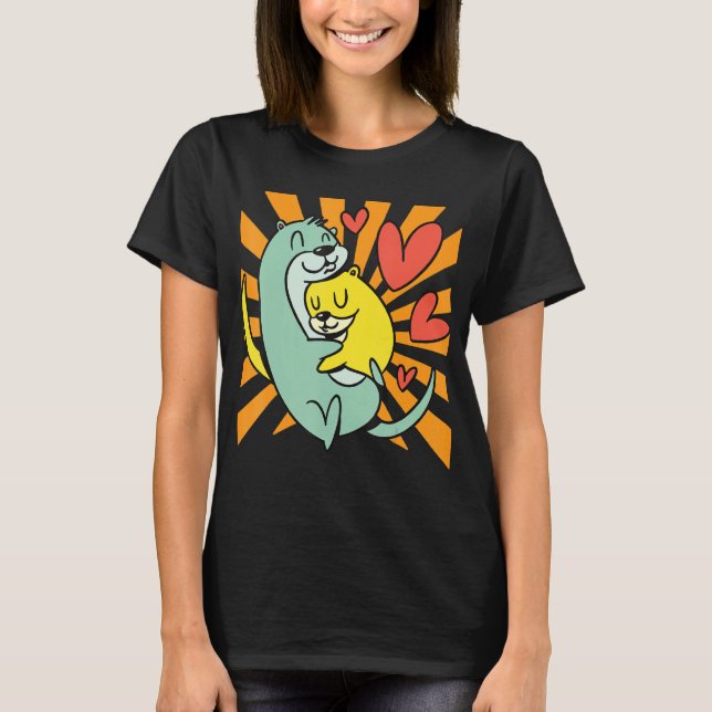 Otter Hugging T-Shirt (Front)