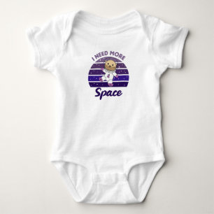 Otter I Need More Space In Space On Balloons Baby Bodysuit