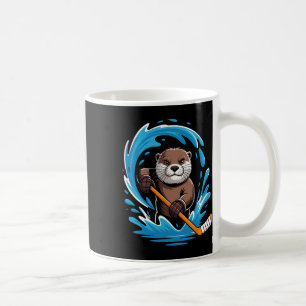 Otter Ice Hockey Player Stick Goalkeeper Coffee Mug