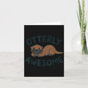 Otter In A Cket Funny Otter Pyjamas Sea Otter Cost Card