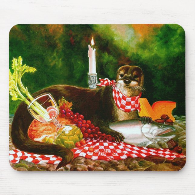 Otter Invades Picnic Mousepad (Front)