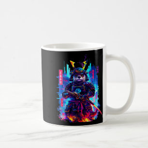 Otter Katana Cyberpunk Neon Samurai Japanese Art  Coffee Mug