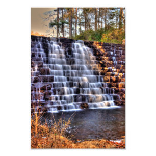 Otter Lake Dam waterfall, Virginia Photo Print
