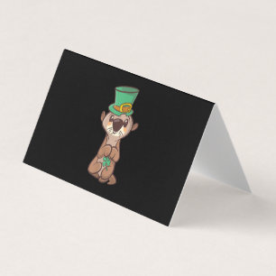 Otter Leprechaun St Patrick Day Kids & Adults Business Card