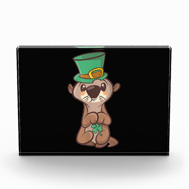Otter leprechaun st patricks day| Gift for mum Photo Block (Front)