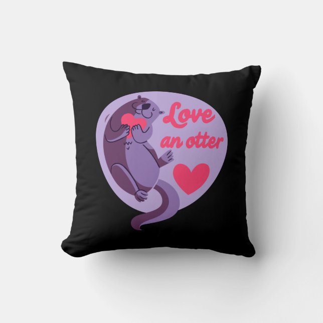 Otter - Love An Otter Love Another Cushion (Front)