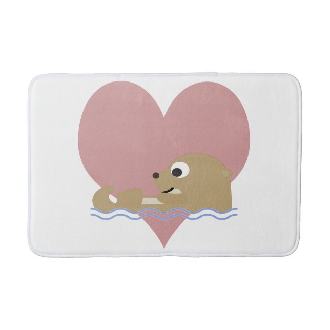 Otter Love Bath Mat (Front)