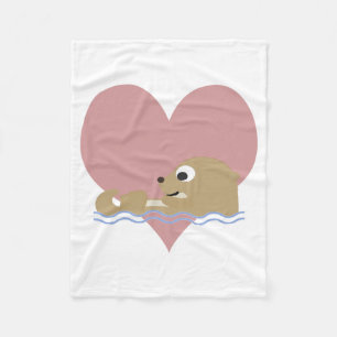 Otter Love Fleece Blanket