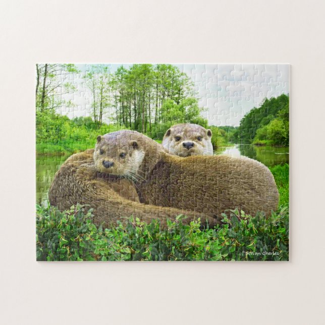 "Otter Love"  Jigsaw Puzzle (Horizontal)