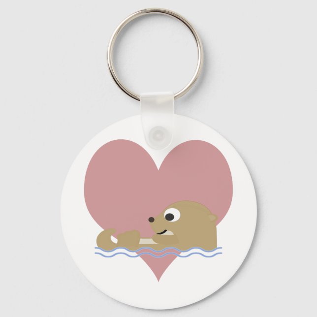 Otter Love Key Ring (Front)