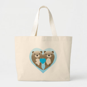 Otter Love Large Tote Bag