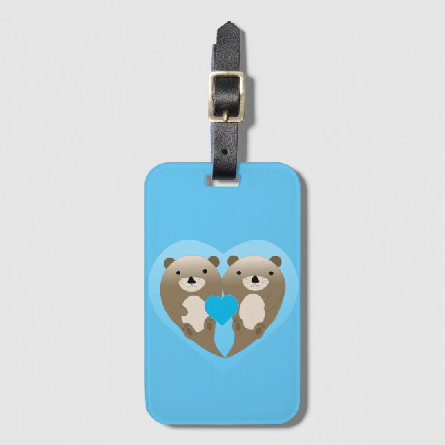 Otter Love Luggage Tag (Front Vertical)