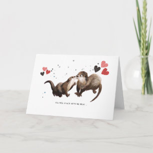 Otter Love   Otterly In Love Adorable Greeting Card
