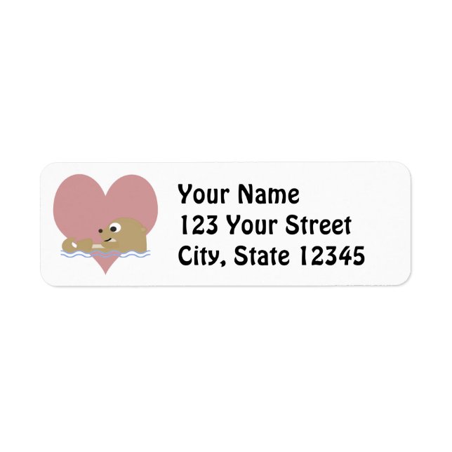 Otter Love Return Address Label (Front)