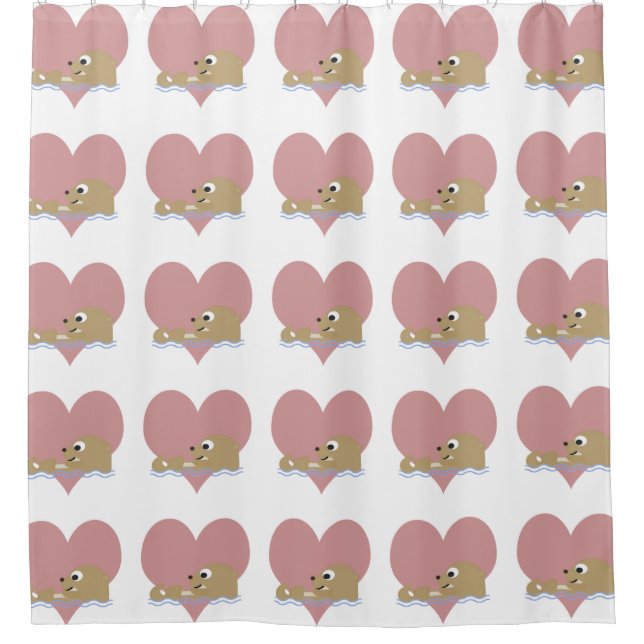 Otter Love Shower Curtain (Front)