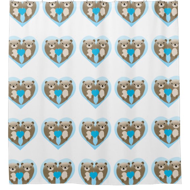 Otter Love Shower Curtain (Front)