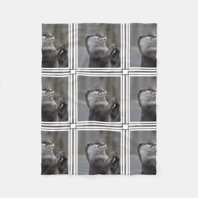 Otter Mastermind Fleece Blanket (Front)