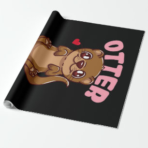 Otter Mum Gift For Owner Otter Mum Wrapping Paper