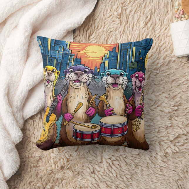 Otter Musicians Cushion (Blanket)
