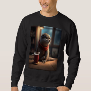 Otter  Nerd Otter Drinking Coffee  1 Sweatshirt
