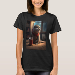 Otter  Nerd Otter Drinking Coffee  1 T-Shirt
