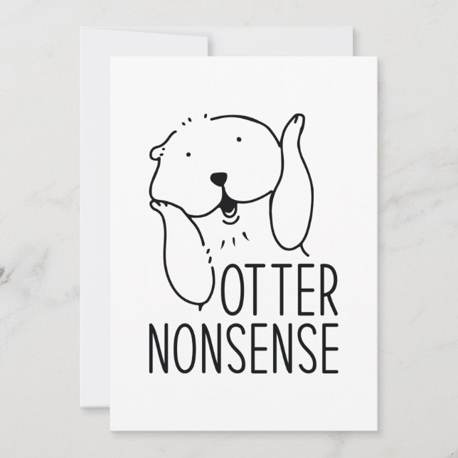 Otter Nonsense Thank You Card (Front)