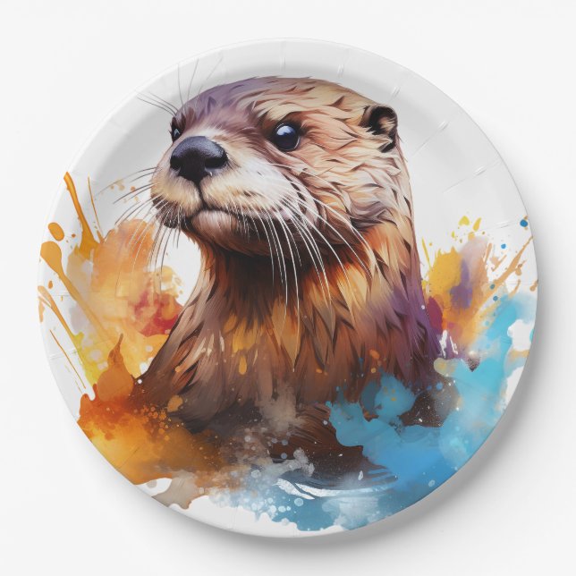 Otter Paper Plate (Front)