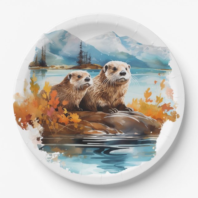 Otter Paper Plate (Front)