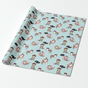 Otter Pattern  Wrapping Paper