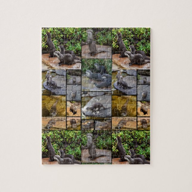 Otter Photo Collage, Jigsaw Puzzle (Vertical)