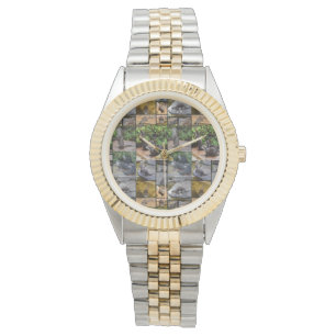 Otter Photo Collage,  Unisex Two Toned Watch