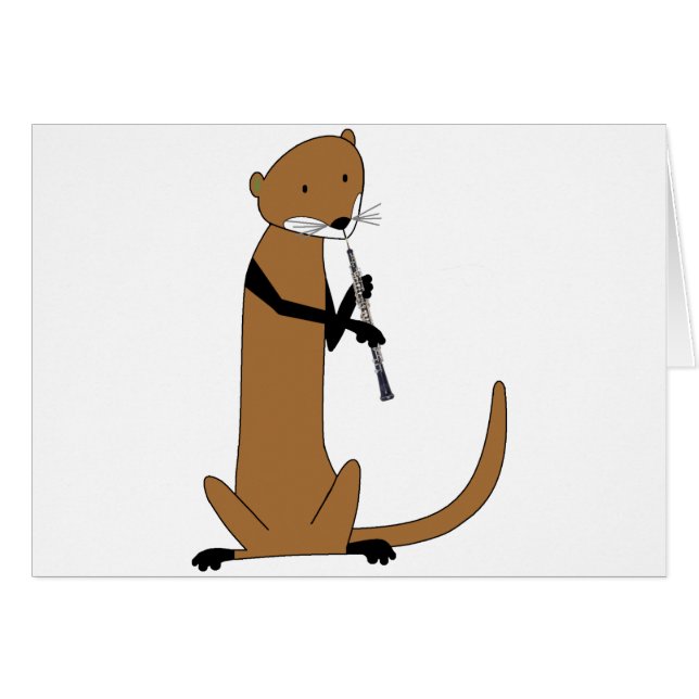 Otter Playing the Oboe (Front Horizontal)