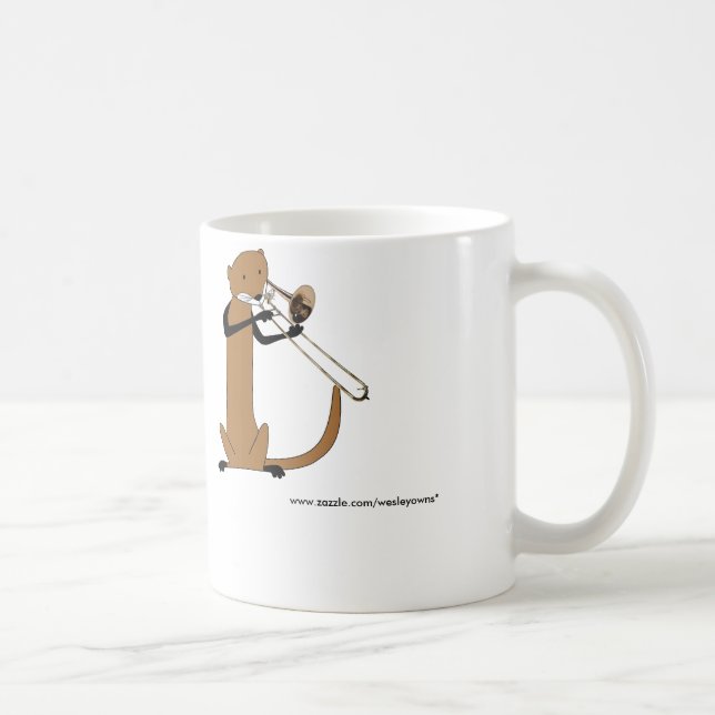 Otter Playing the Trombone Coffee Mug (Right)