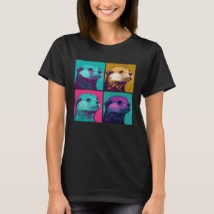 Otter Pop Illustration Colourful Animal Women Men T-Shirt