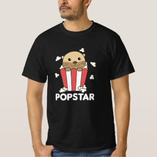 Otter Popcorn Pop Star Poppin Funny T-Shirt