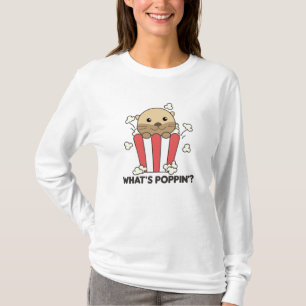 Otter Popcorn Whats Poppin Funny Pun T-Shirt