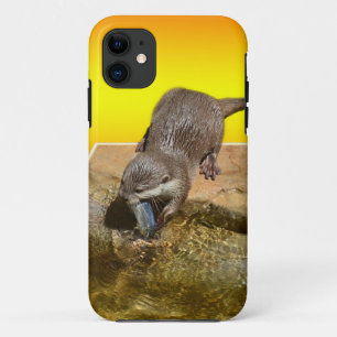**"Otter Popout: A Playful Peek into River Life"** iPhone 11 Case