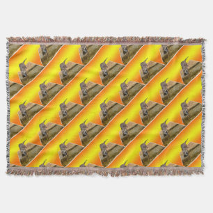 **"Otter Popout: A Playful Peek into River Life"** Throw Blanket